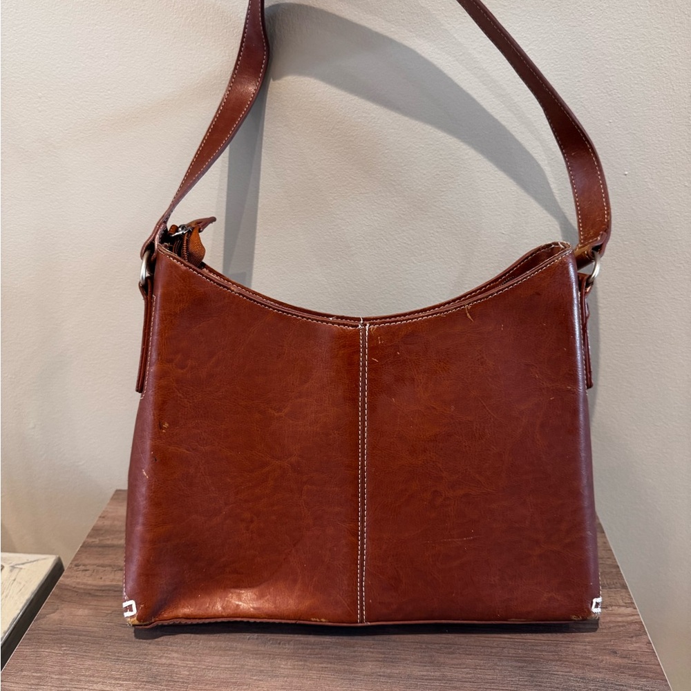 Brown Leather Shoulder Bag
